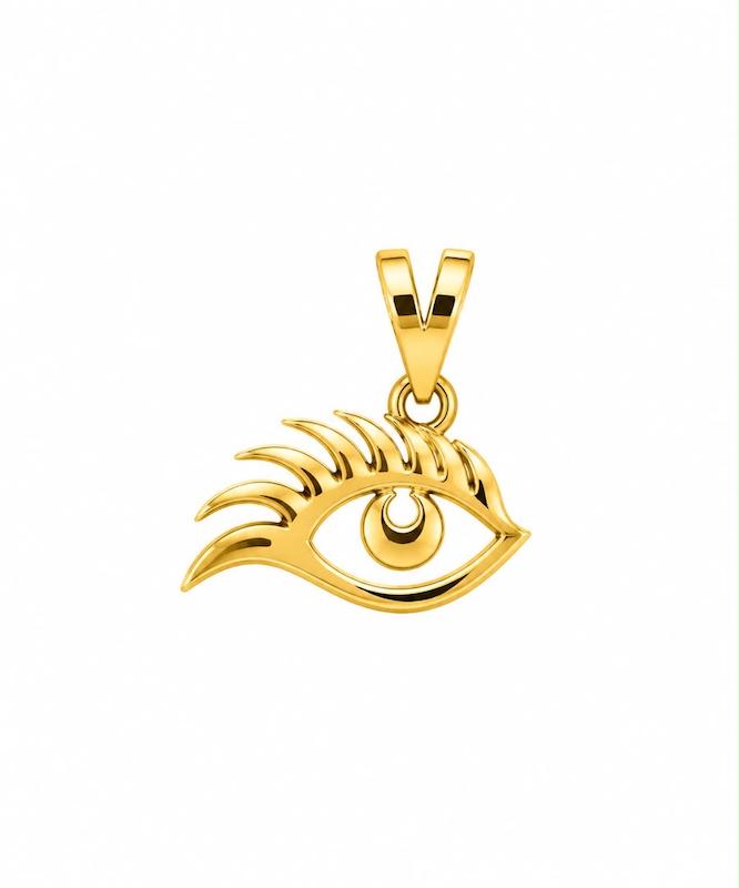 آویز زنانه طلا ۱۸ عیار پلاک چشم گالری طلای تاج