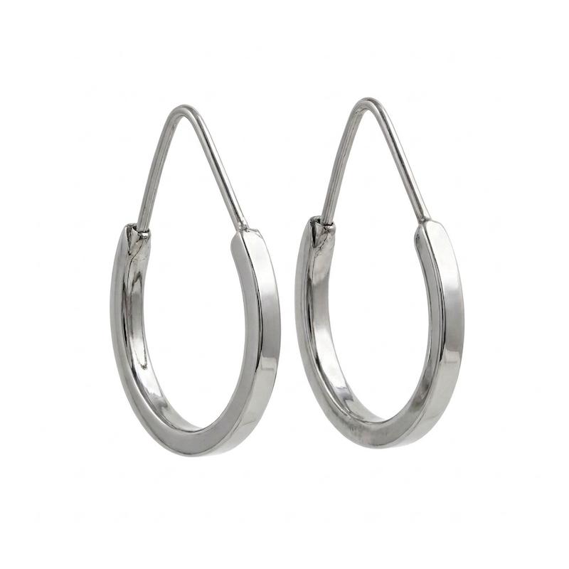 گوشواره طلا ۱۸ عیار گوشواره حلقه ای بدون اجرت گالری طلای رز
