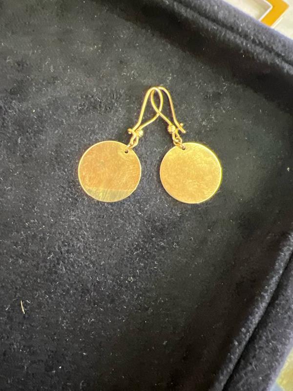 گوشواره طلا ۱۸ عیار گوشواره سکه ای گالری پورقلی