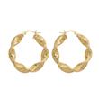 گوشواره طلا ۱۸ عیار گوشواره حلقه ای ورساچ گالری بابل طلا