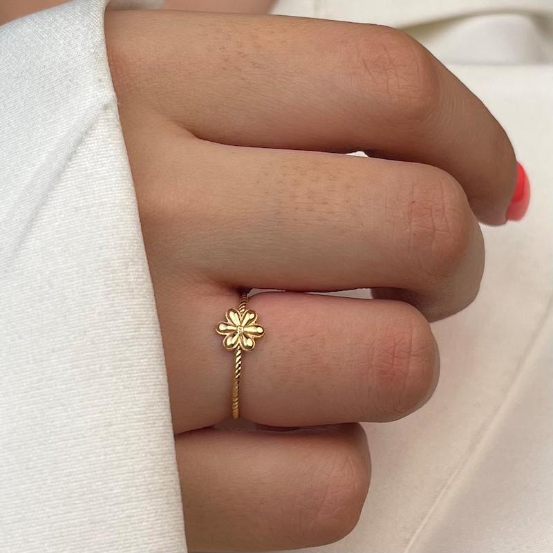انگشتر طلا ۱۸ عیار مینیمال چاو کد 236 مندی گلد
