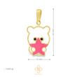 آویز طلا ۱۸ عیار خرس و ستاره میناکاری مندی گلد