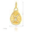 آویز طلا ۱۸ عیار آذین سنگخور کد 3 مندی گلد