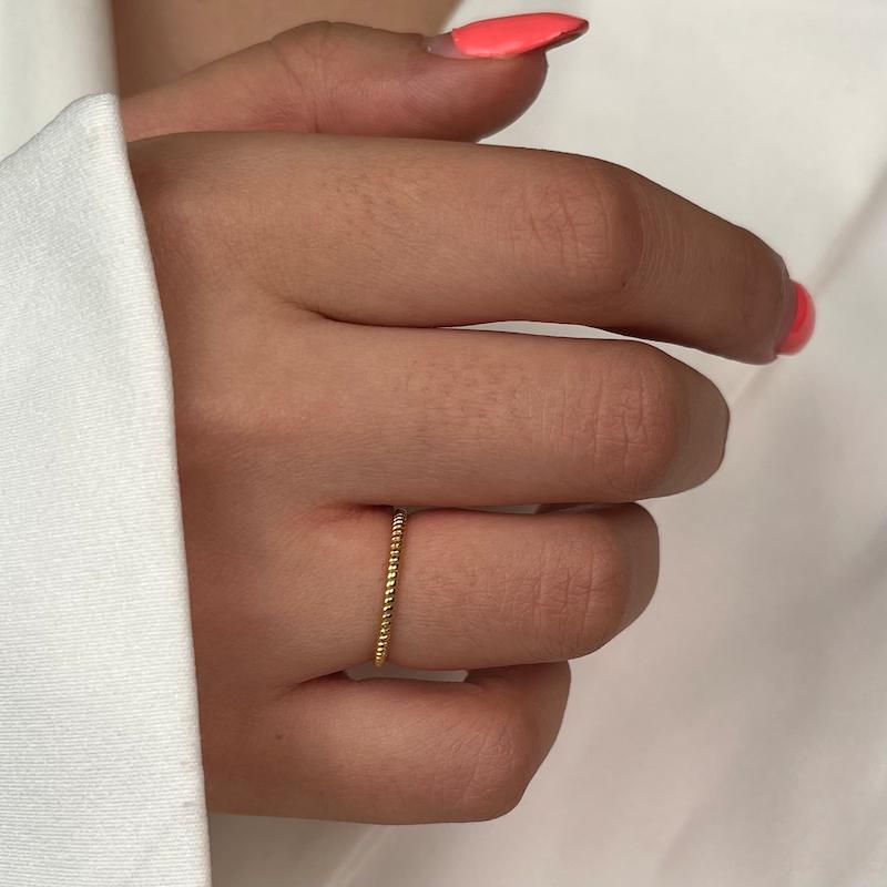 انگشتر طلا ۱۸ عیار حلقه ای ساده مندی گلد