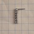 گوشواره طلا ۱۸ عیار میخی تنیسی شاهی کسر سنگ شده کد 1 مندی گلد