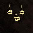 نیم ست طلا ۱۸ عیار لیزری پریا کد 22 مندی گلد