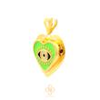 آویز طلا ۱۸ عیار دایمورا افسون قلب میناکاری کد 3 مندی گلد
