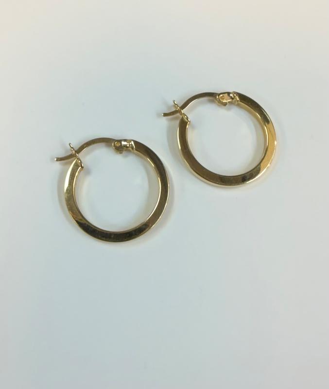 گوشواره زنانه طلا ۱۸ عیار حلقه ای ضخیم گالری پریدخت