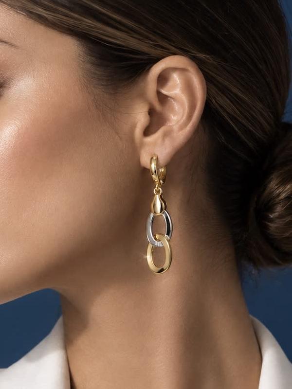 گوشواره زنانه طلا ۱۸ عیار گوشواره m2 گالری طلای رادین
