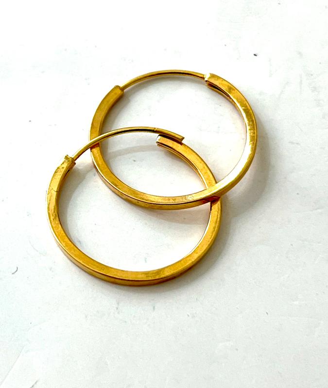گوشواره زنانه طلا ۱۸ عیار گوشواره حلقه ای گالري ثابت نژاد