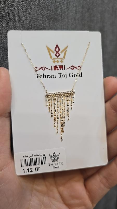گردنبند زنانه طلا ۱۸ عیار ابشاری گالری طلا تیدامد
