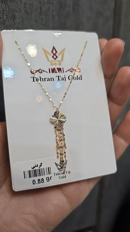 گردنبند زنانه طلا ۱۸ عیار ونکلیف اویز دار گالری طلا تیدامد