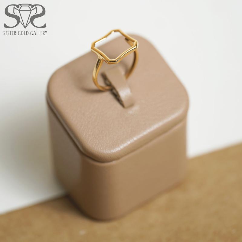 انگشتر زنانه طلا ۱۸ عیار انگشتر طلا مربع کد s-2888 گالری طلا سیستر