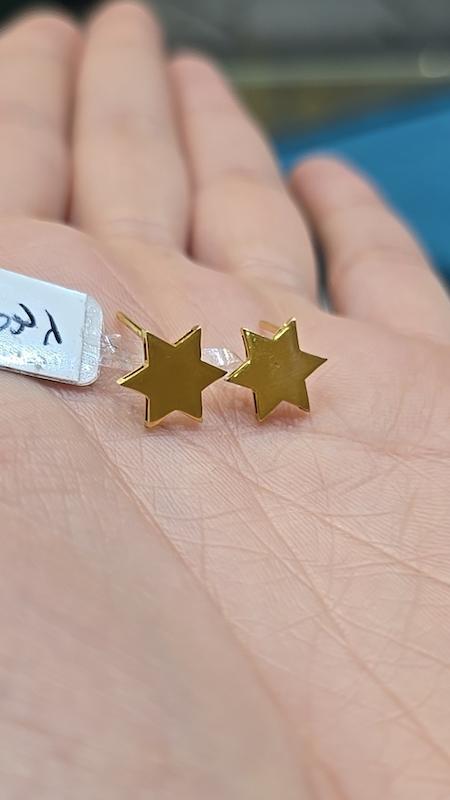 گوشواره زنانه طلا ۱۸ عیار میخی ستاره طلای18 عیار گالری طلا تیدامد
