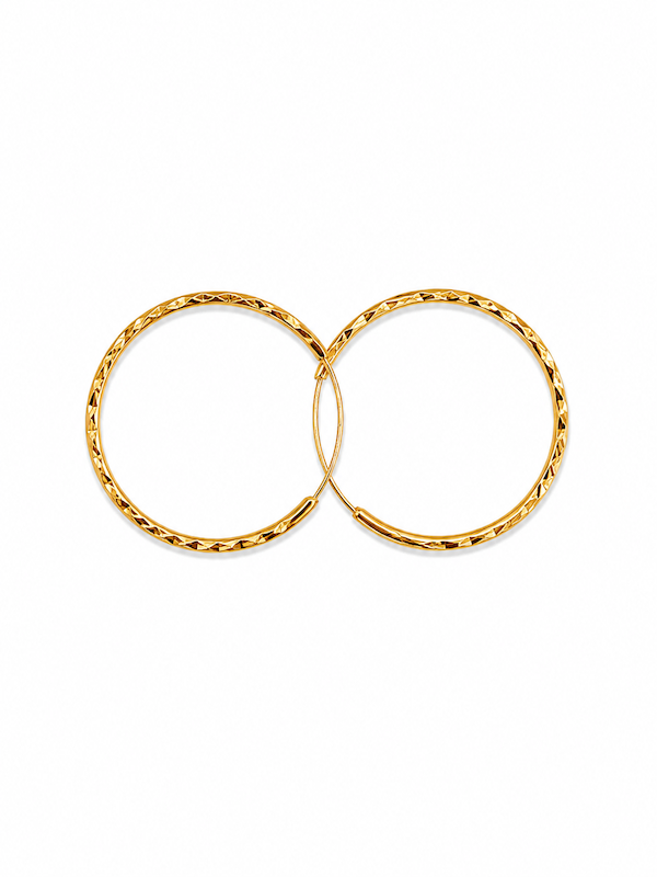 گوشواره زنانه طلا ۱۸ عیار گوشواره حلقه ای طرحدار گالری طلای تاج