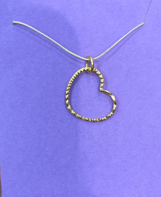 آویز طلا ۱۸ عیار پلاک قلب کم‌ اجرت گالری طلای فلور گالری طلای فلور