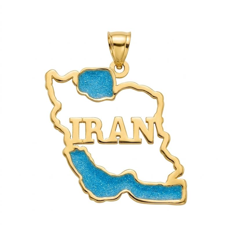 آویز زنانه طلا ۱۸ عیار مدال ایران گالری یلدا