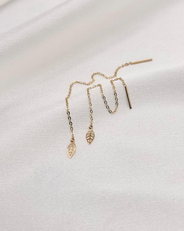 گوشواره زنانه طلا ۱۸ عیار گوشواره بخیه ماهلی