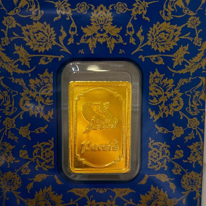 شمش مردانه طلا 999.9 عیار شمش ۲۴عیار پارسیس گالری طلا و جواهر یاوری