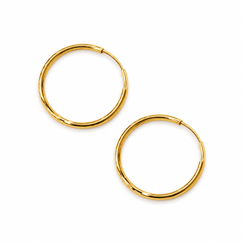گوشواره زنانه طلا ۱۸ عیار گوشواره حلقه ای گالری طلای الهه