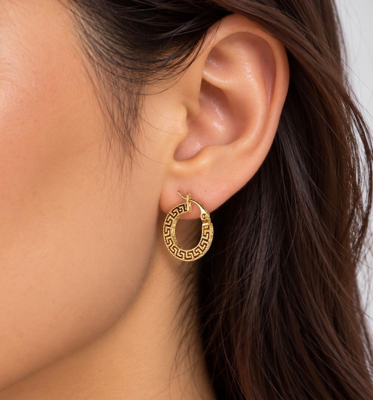 گوشواره زنانه طلا ۱۸ عیار گوشواره ورساچ لوکس گالری طلای الهه