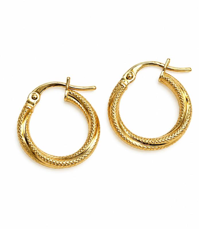 گوشواره زنانه طلا ۱۸ عیار گوشواره شنل لوکس گالری طلای الهه