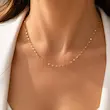 زنجیر زنانه طلا ۱۸ عیار زنجیر پولکی استار ری گلد