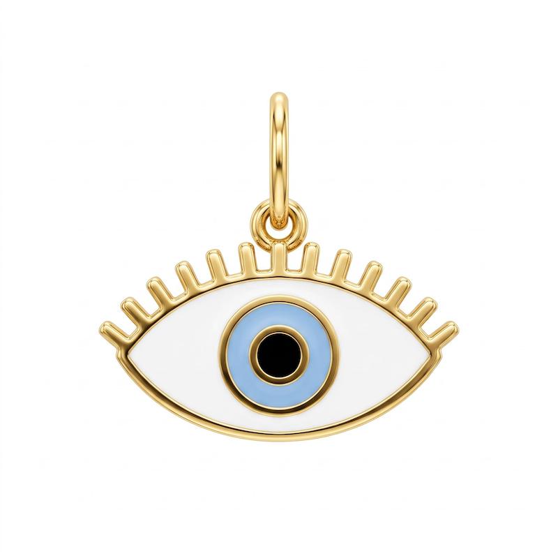 آویز طلا ۱۸ عیار چشم نظر والی گلد