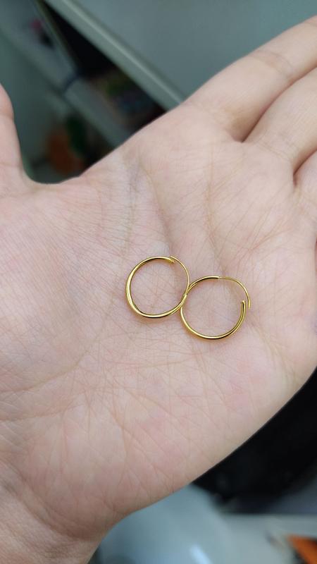 گوشواره طلا ۱۸ عیار حلقه ای ساده گالری فاطیما