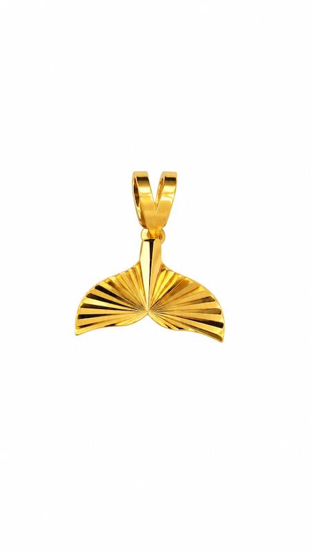 آویز زنانه طلا ۱۸ عیار دم وال تراش گالری طلای اصیلا