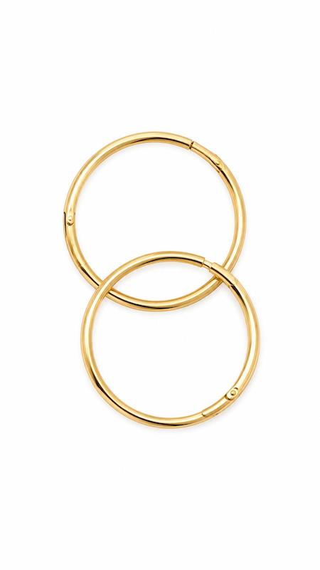 گوشواره زنانه طلا ۱۸ عیار گوشواره حلقه ای گالری طلا نگینا