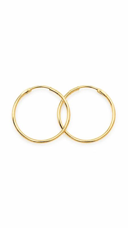 گوشواره زنانه طلا ۱۸ عیار گوشواره حلقه ای گالری طلا نگینا
