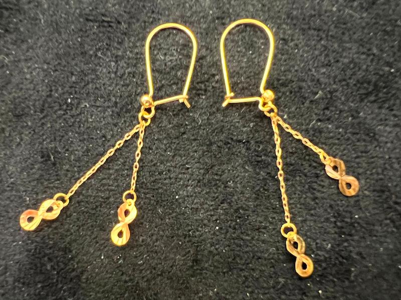 گوشواره طلا ۱۸ عیار گوشواره بینهلیت گالری طلای فام