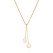گردنبند زنانه طلا ۱۸ عیار ریسه‌ای پرنده با زنجیر طنابی VoGa GOLD