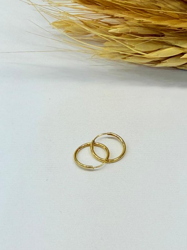گوشواره بچگانه طلا ۱۸ عیار حلقه ای گالری نوین
