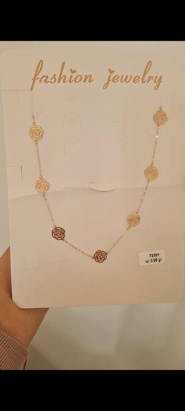 گردنبند زنانه طلا ۱۸ عیار گردنبند گل رز لیزری پژمان گلد