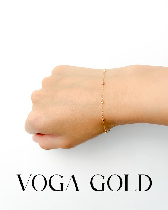دستبند زنانه طلا ۱۸ عیار گوی البرنادو VoGa GOLD