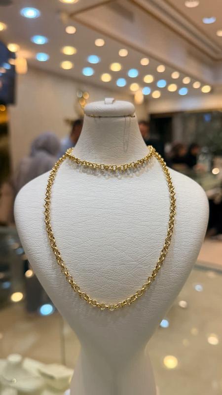 زنانه نیم ست طلا ۱۸ عیار گردنی و دستبند کم اجرت گالری طیب