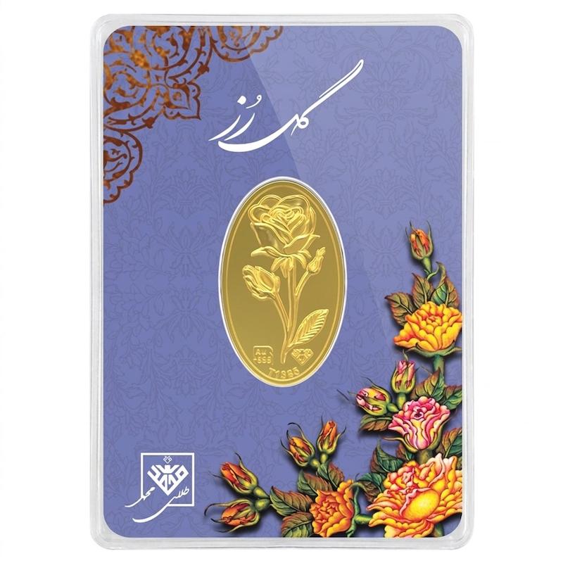 شمش طلا ۲۴ عیار شمش گل رز گالری طلای فام
