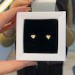 گوشواره زنانه طلا ۱۸ عیار قلبی گالری طلای ایرانه
