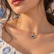 آویز طلا ۱۸ عیار چشم خورشید (با کسر سنگ و مینا ) گالری زرنوش