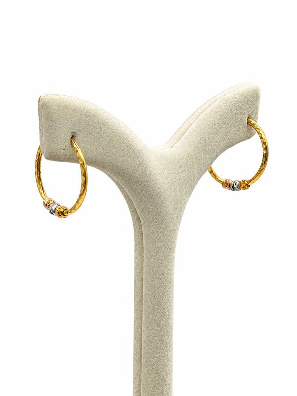 گوشواره زنانه طلا ۱۸ عیار گوشواره اسپرت طرح گویی گالری کیمیا