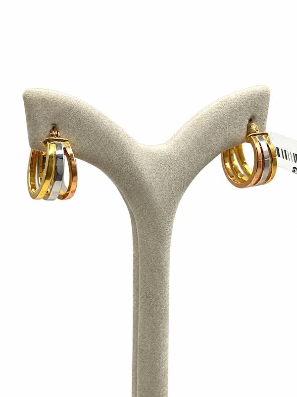 گوشواره زنانه طلا ۱۸ عیار گوشواره آینه ای اسپرت گالری کیمیا