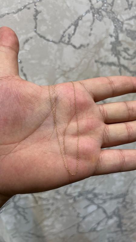 زنجیر زنانه طلا ۱۸ عیار فلامینگو 40 سانتی غزل گالری