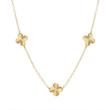 گردنبند زنانه طلا ۱۸ عیار ونکلیف سه گل تراش دورو Matows_gold_gallery2