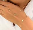 دستبند زنانه طلا ۱۸ عیار ونکلیف سه گل تراش دورو Matows_gold_gallery2