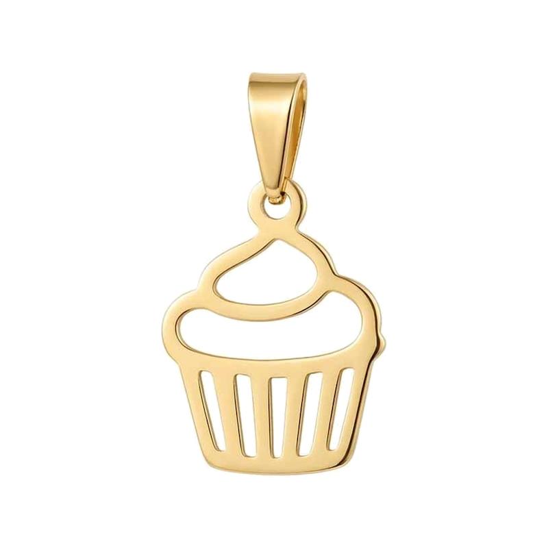 آویز بچگانه طلا ۱۸ عیار کاپ کیک کد AKi-009 مدوپد