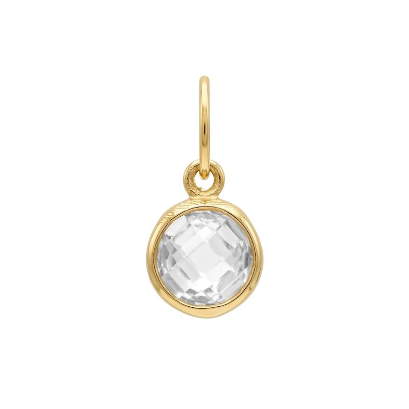 آویز زنانه طلا ۱۸ عیار مارکو گرد رنگ سفید Matows_gold_gallery2