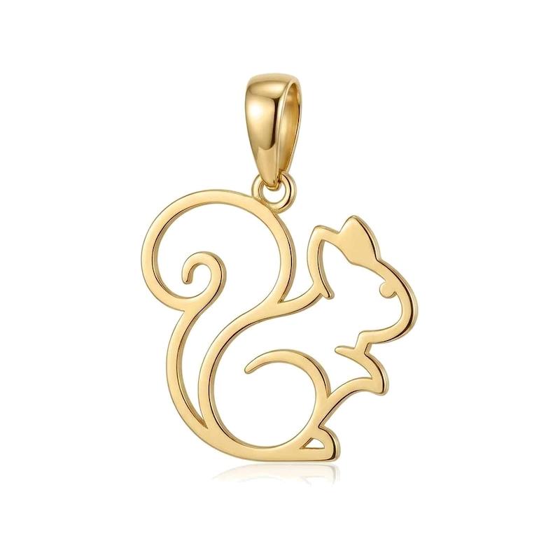 آویز بچگانه طلا ۱۸ عیار سنجاب کد AKi-003 مدوپد
