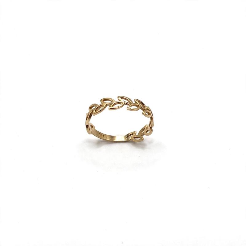 انگشتر زنانه طلا ۱۸ عیار انگشتر برگ زیتون گالری امانت Amanat fine jewellery